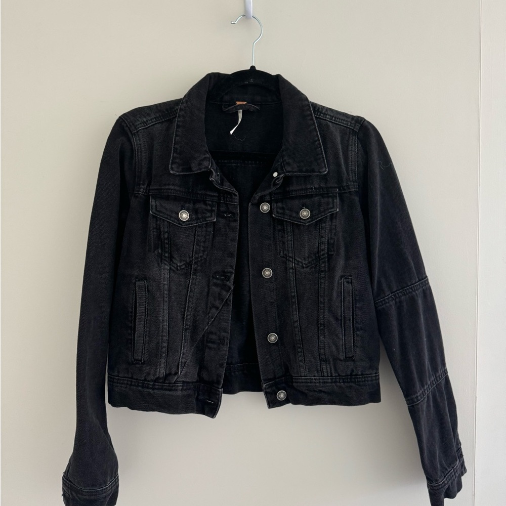 Black Free People Denim Jacket